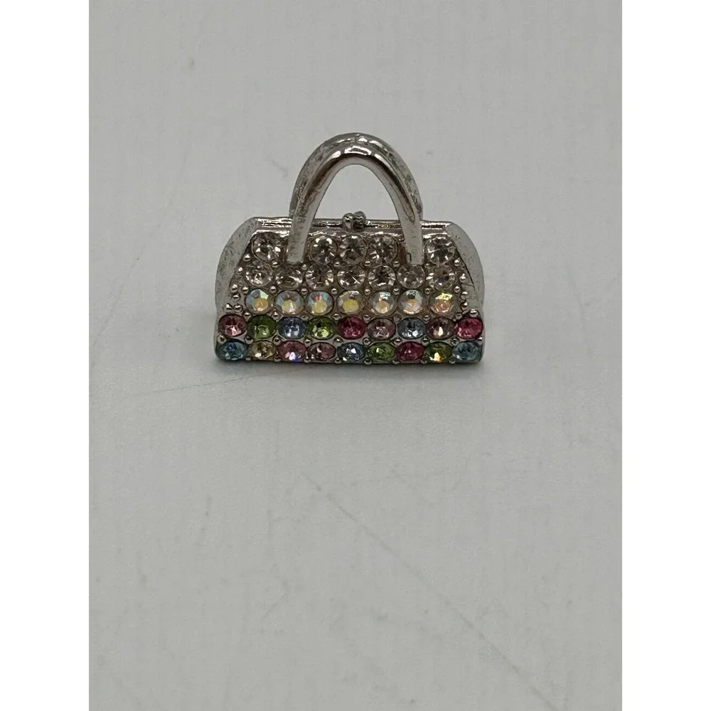 Crystal Sparkling Handbag‎ Purse Clutch Pendant Charm
